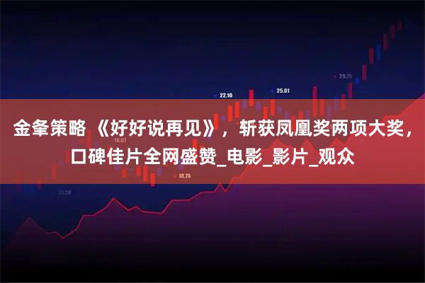 金夆策略 《好好说再见》，斩获凤凰奖两项大奖，口碑佳片全网盛赞_电影_影片_观众